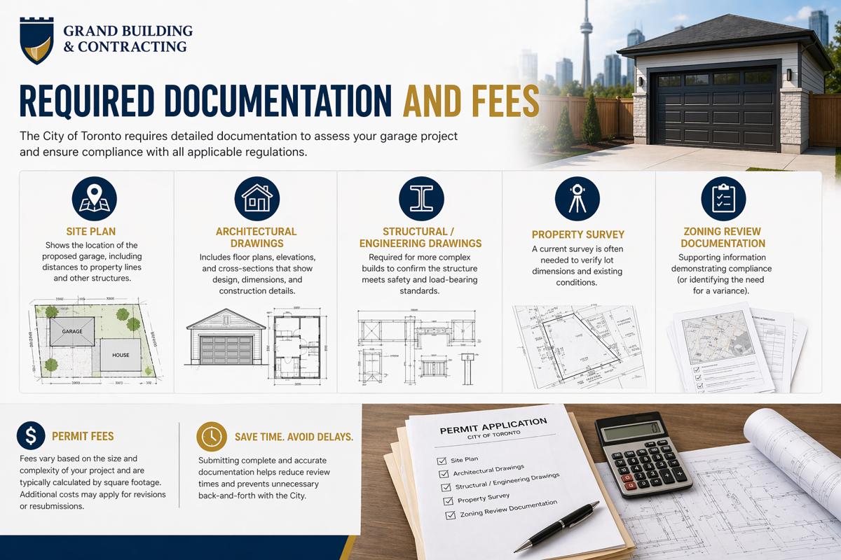 Garage permit required documentation and fees