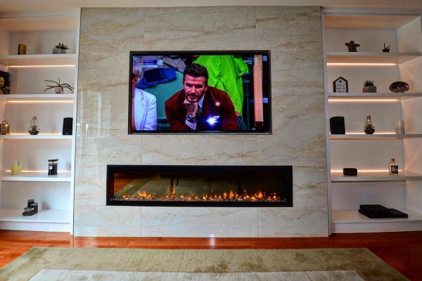 Media wall - feature wall - Custom cabinetry - interior renovation - Toronto - Greater Toronto Area GTA